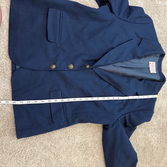 Pendleton Virgin Wool Blazer Jacket Women’s Vintage Blue USA Made Navy Anchor 16 - Picture 12 of 14